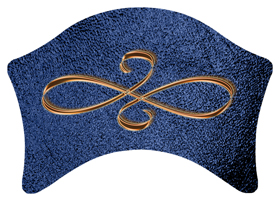 DABAN-601-CP-SH-BL Copper Scroll Shimmer Blue